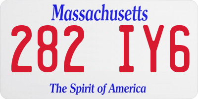MA license plate 282IY6