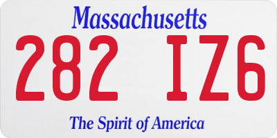 MA license plate 282IZ6