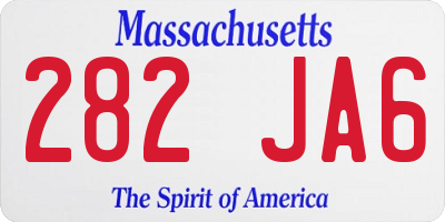 MA license plate 282JA6