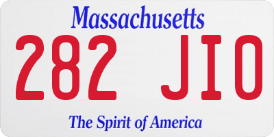 MA license plate 282JI0
