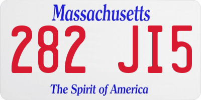 MA license plate 282JI5