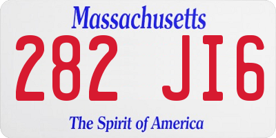 MA license plate 282JI6
