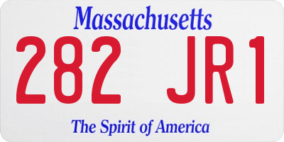 MA license plate 282JR1