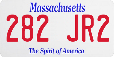 MA license plate 282JR2