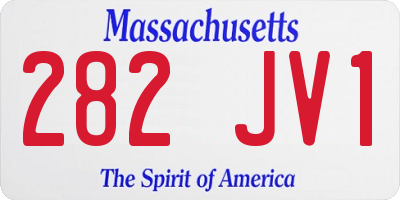 MA license plate 282JV1