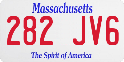 MA license plate 282JV6