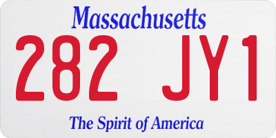 MA license plate 282JY1