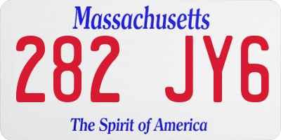 MA license plate 282JY6