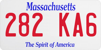 MA license plate 282KA6