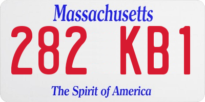 MA license plate 282KB1