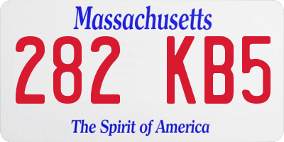MA license plate 282KB5