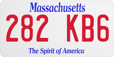 MA license plate 282KB6