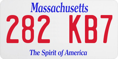 MA license plate 282KB7