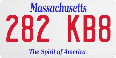 MA license plate 282KB8