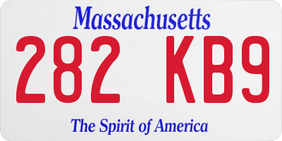 MA license plate 282KB9