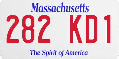 MA license plate 282KD1