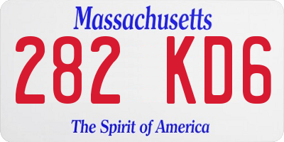 MA license plate 282KD6