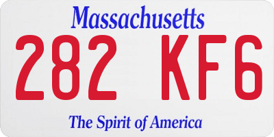 MA license plate 282KF6