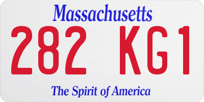 MA license plate 282KG1