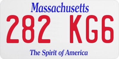 MA license plate 282KG6