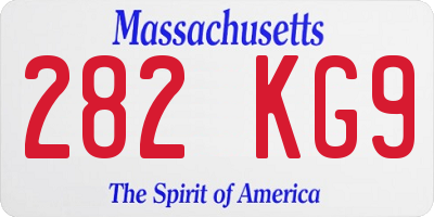MA license plate 282KG9