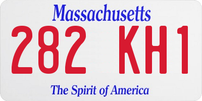 MA license plate 282KH1