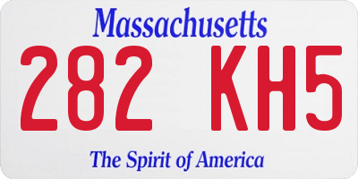 MA license plate 282KH5