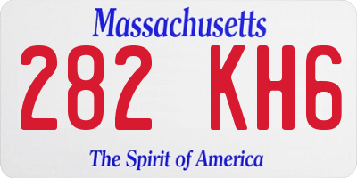 MA license plate 282KH6