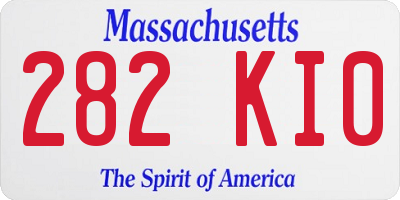 MA license plate 282KI0