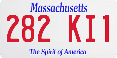 MA license plate 282KI1