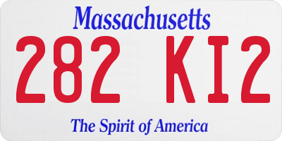 MA license plate 282KI2