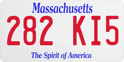 MA license plate 282KI5