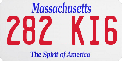 MA license plate 282KI6