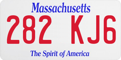 MA license plate 282KJ6