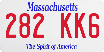 MA license plate 282KK6