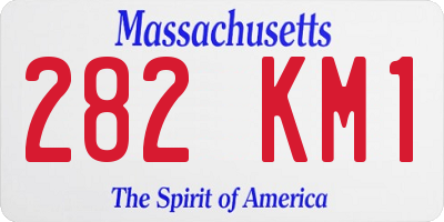MA license plate 282KM1