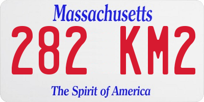 MA license plate 282KM2