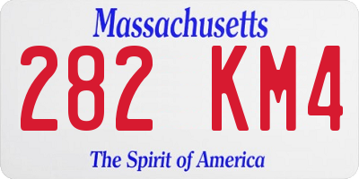 MA license plate 282KM4