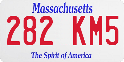 MA license plate 282KM5