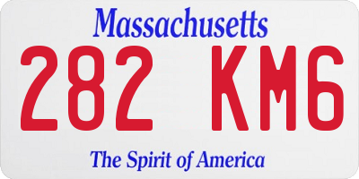 MA license plate 282KM6