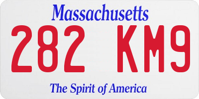 MA license plate 282KM9