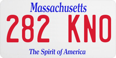 MA license plate 282KN0