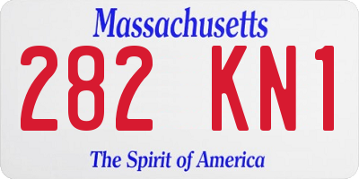 MA license plate 282KN1