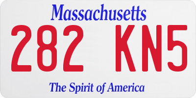 MA license plate 282KN5