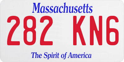 MA license plate 282KN6