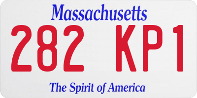 MA license plate 282KP1