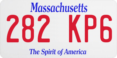 MA license plate 282KP6