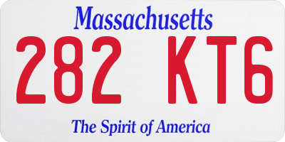 MA license plate 282KT6