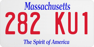 MA license plate 282KU1