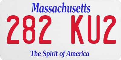 MA license plate 282KU2
